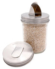 Mason Jar Lifestyle - Grain Dispenser Stainless Steel Lids for Mason Jars 2 Pack