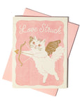 Bromstad Printing Co. - Love Struck Cat - Risograph Greeting Card