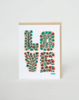 Egg Press Manufacturing - Floral Love You Letterpress Greeting Card by Egg Press