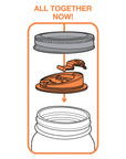 Jarware Drink Lid for Regular Mouth Mason Jar