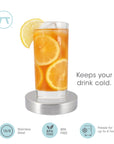 Outset Stainless Steel Round Ice Packs, Set of 2, 3.75"