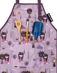 Urban Infant - Little Helper Kids Apron, Washable Cotton/Poly - Violet