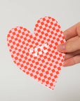 Egg Press Manufacturing - Checker Heart Die-cut Shape Greeting Card by Suzy Ultman