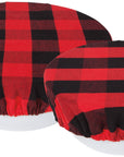 Now Designs by Danica - Red Buffalo Check Bowl Covers Set of 2