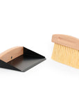 Wood Broom and Metal Dustpan Set
