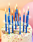 Wishing You: Long 5" Birthday Candles (10 Pack), Multi-Color