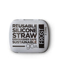 GoSili - 40 Ct Display X-Long Reusable Straw In Case, Assort Colors