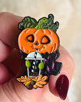 Sipping Pumpkin sliding enamel pin!
