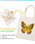 Paint Your Numbers - Golden Monarch Tote – Sunset Butterfly Edition Paint by Numbers Kit