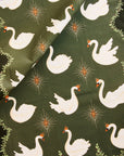 One & Only Paper - Celestial Swans Green Tea Towel