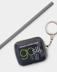 GoSili - GoSili® 8" Silicone Straw with Keychain Travel Case, Eco-Friendly Reusable Soft Collapsible Silicone Drinking Straw, 1pk