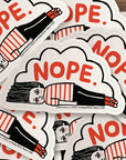 Nope Girl Sticker by Gemma Correll