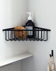 Black Corner Stainless Steel Basket