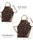 Urban Infant - Little Helper Kids Apron, Washable Cotton/Poly - Dinosaurs