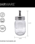Jarware Glass Mason Jar and Oil Cruet Lid