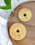 Me Mother Earth - Wide Mouth Bamboo Mason Jar Lids