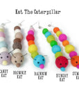 HUNGRY Caterpillar Eco Wool Pet Toys (green red blue)