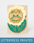 Egg Press Manufacturing - Bee My Honey Letterpress Greeting Love Card by Phoebe Wahl