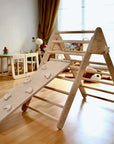 Montessori Climbing Set (3 Pieces)| Pikler Triangle, Climbing Arch & Ramp