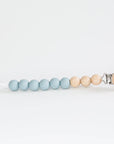 Beaded Wooden & Silicone Pacifier Clip