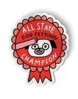 Badge Bomb - All State Dog Petting Champion Sticker