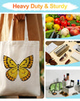 Paint Your Numbers - Golden Monarch Tote – Sunset Butterfly Edition Paint by Numbers Kit