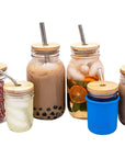 Mason Jar Lifestyle - Bamboo Straw Hole Tumbler Lid for Mason Jars