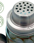 Mason Jar Lifestyle - Mason Shaker Cocktail Shaker Lid with Stainless Steel Band