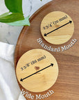 Me Mother Earth - Standard Solid Bamboo Mason Jar lids