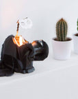 Pyropet Black Cat Candle with skeleton inside. Nordic Noir