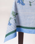 Blue Hydrangea Blockprint Tablecloth