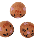 Wool Dryer Balls - Set of 3 Kitty Cat