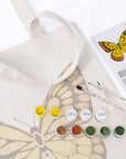 Paint Your Numbers - Golden Monarch Tote – Sunset Butterfly Edition Paint by Numbers Kit