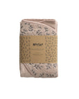Terry hooded baby bath towel Powder, leaf embroided hood