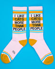 I Like Cats More Than People Gym Crew Socks