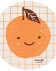 Fruit Face Orange Round Dishcloth