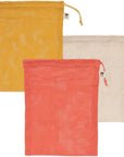 Le Marche Coral Mesh Produce Bags Set of 3