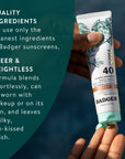 Badger Mineral Tinted Face Sunscreen SPF 40, with Zinc Oxide