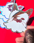David Bowie Cat - Sparkle Sticker