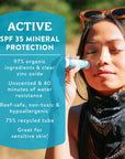 Badger Mineral Sunscreen Face Stick SPF 35, Travel Size 12ct