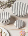 Ticking Stripe Mini Bowl Cover Set of 3