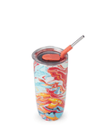 24oz Marble Swirl Tumbler with Straw