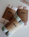 Muslin Cloth 2-pack Green. One Leaf, One Solid
