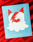 Bowie Cat - Swedish Dishcloth