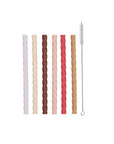 Mellow Silicone Straw Set - Cherry Red/Vanilla