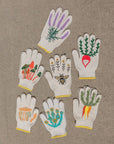 Bunny Gardening Gloves: Le Lapin Rabbit Print, Cotton Blend