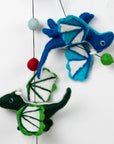 The Winding Road - Garland - Felt Dragon