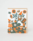 Strawberry Picking Gnome Letterpress Greeting Card by Phoebe Wahl