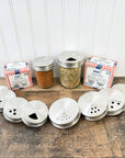Mason Jar Lifestyle - 4 Pack Stainless Steel Spice Lids