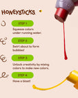 Honeysticks Bubble Bath Color Mixing 3pk 200ml